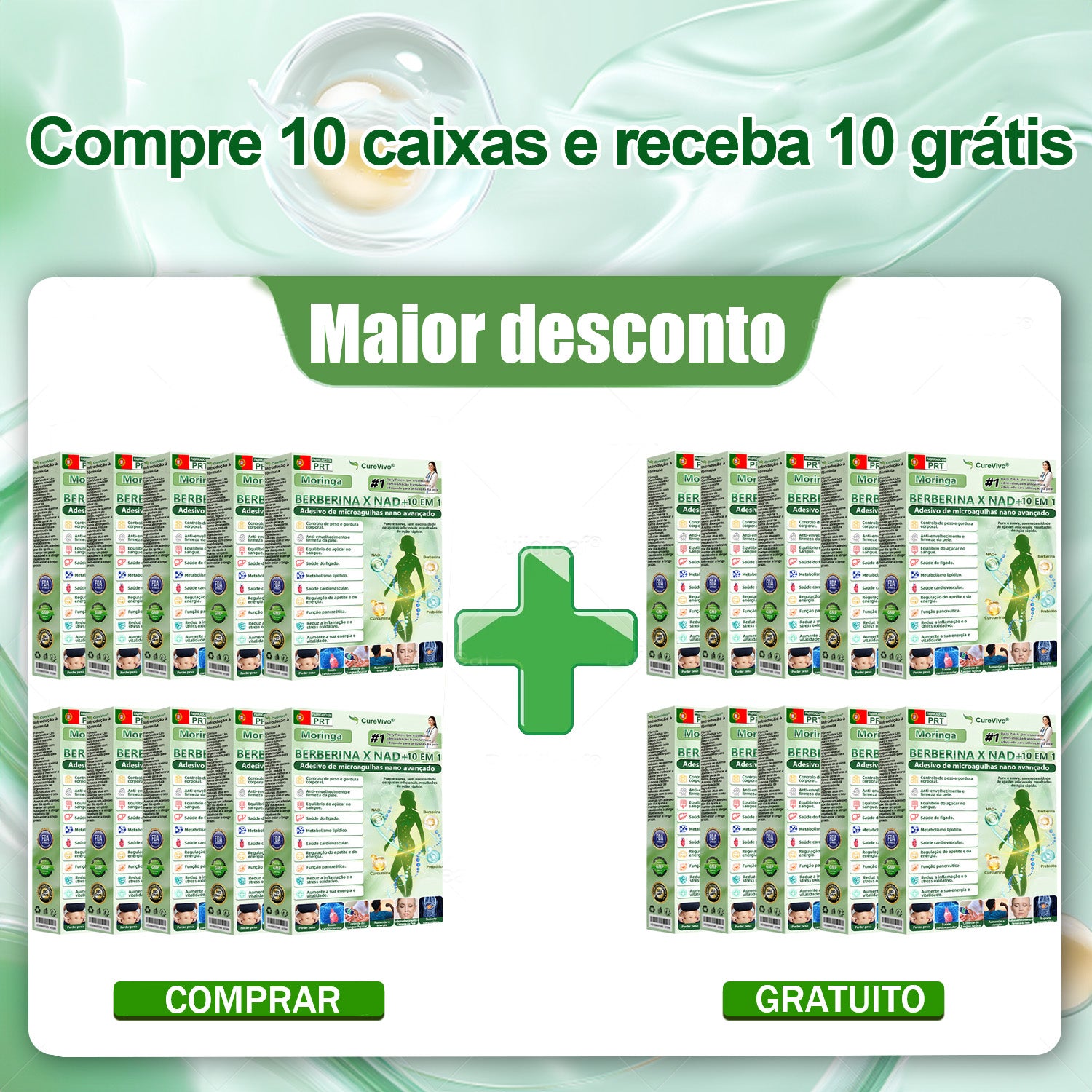 👑 10 caixas - 79 € / Perda de até 60 kg